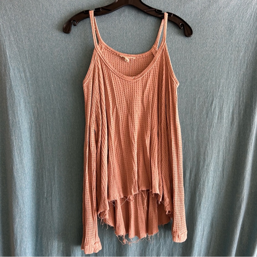 La Hearts Peachy Pink Asymmetrical Camisole Top